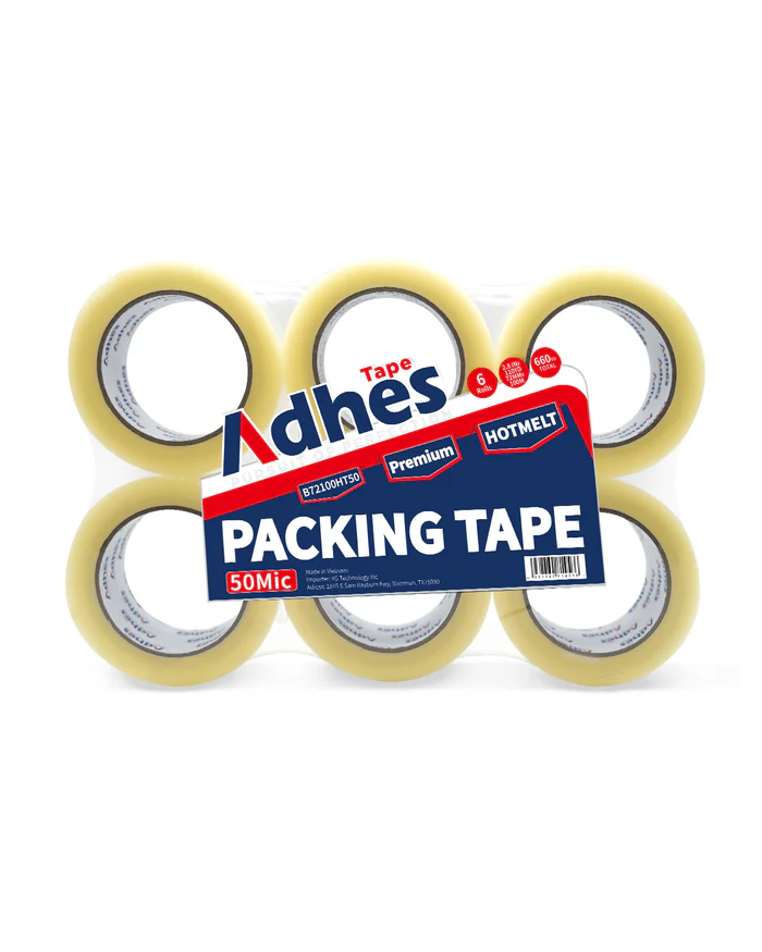 48mm x 100m Transparent Hot  Melt Tape, 2.6mil, 