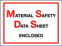 6 1/2 x 5&quot; Material Safety Data Sheet Envelope 1m/cs