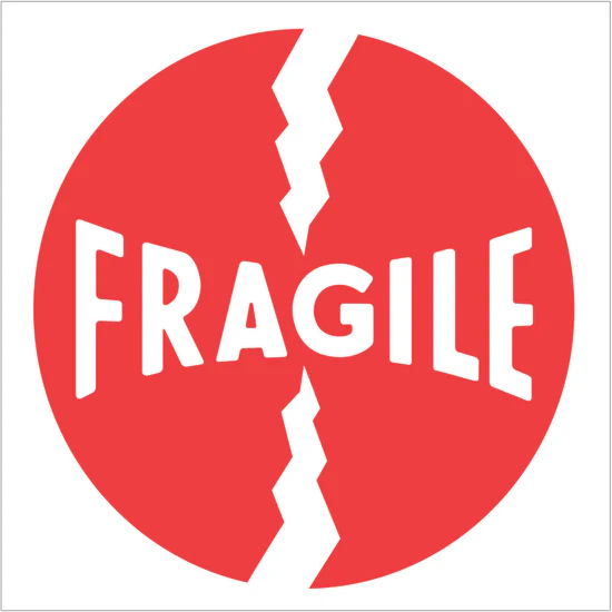 #DL1140 4 x 4&quot; Fragile Label