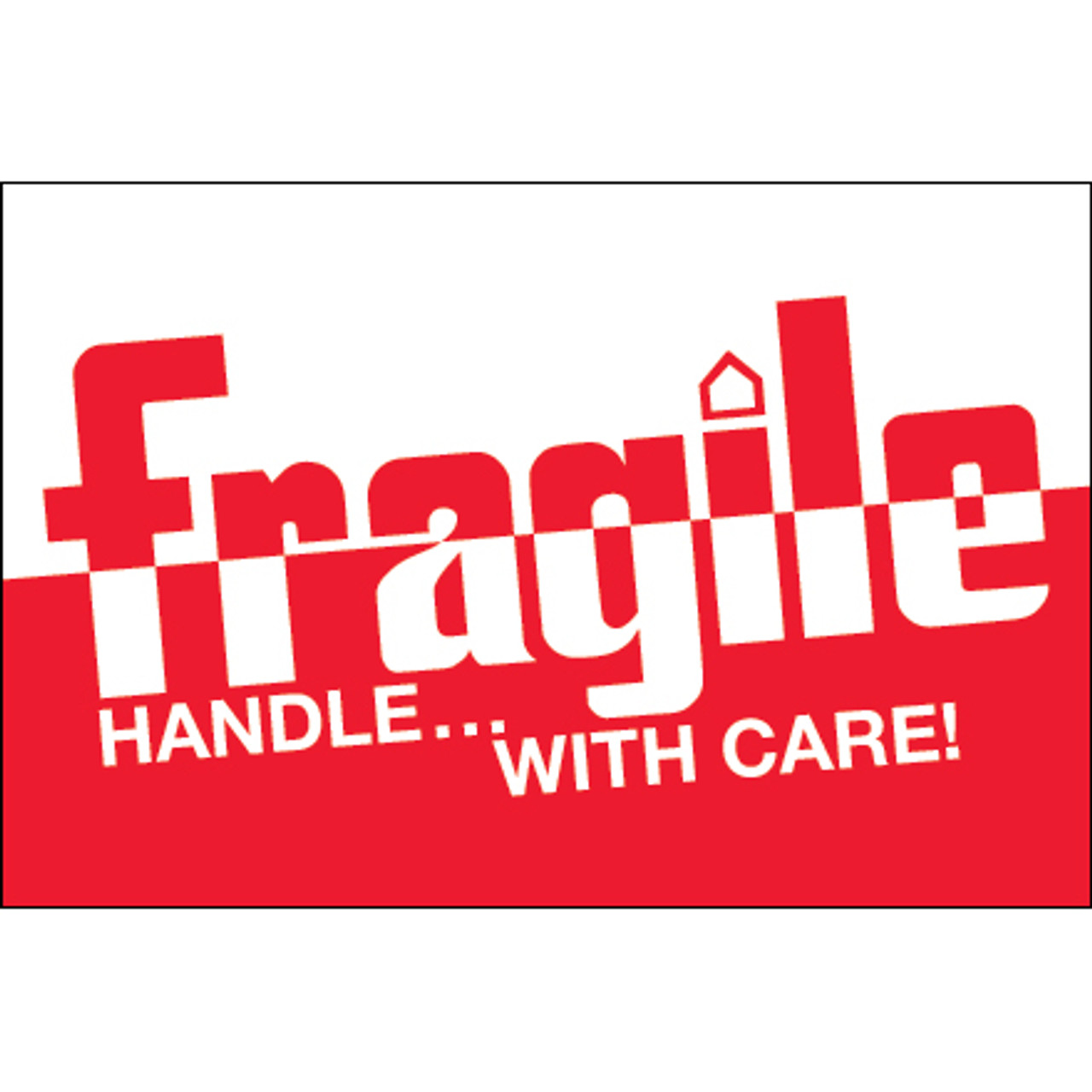 #DL1160 3 x 5&quot; Fragile Handle with Care Label, 500/rl