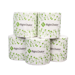 RC 2-Ply 4.5 x 3.5&quot; Standard  Toilet Tissue, White,500 