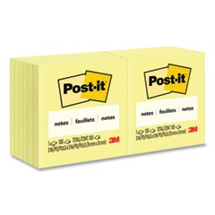 3&quot; x 3&quot; Post-It Notes, Canary  Yellow, 100 Sheets/Pad, 